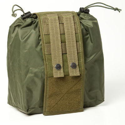 Foldable empty tray pouch, 25 cm - military green