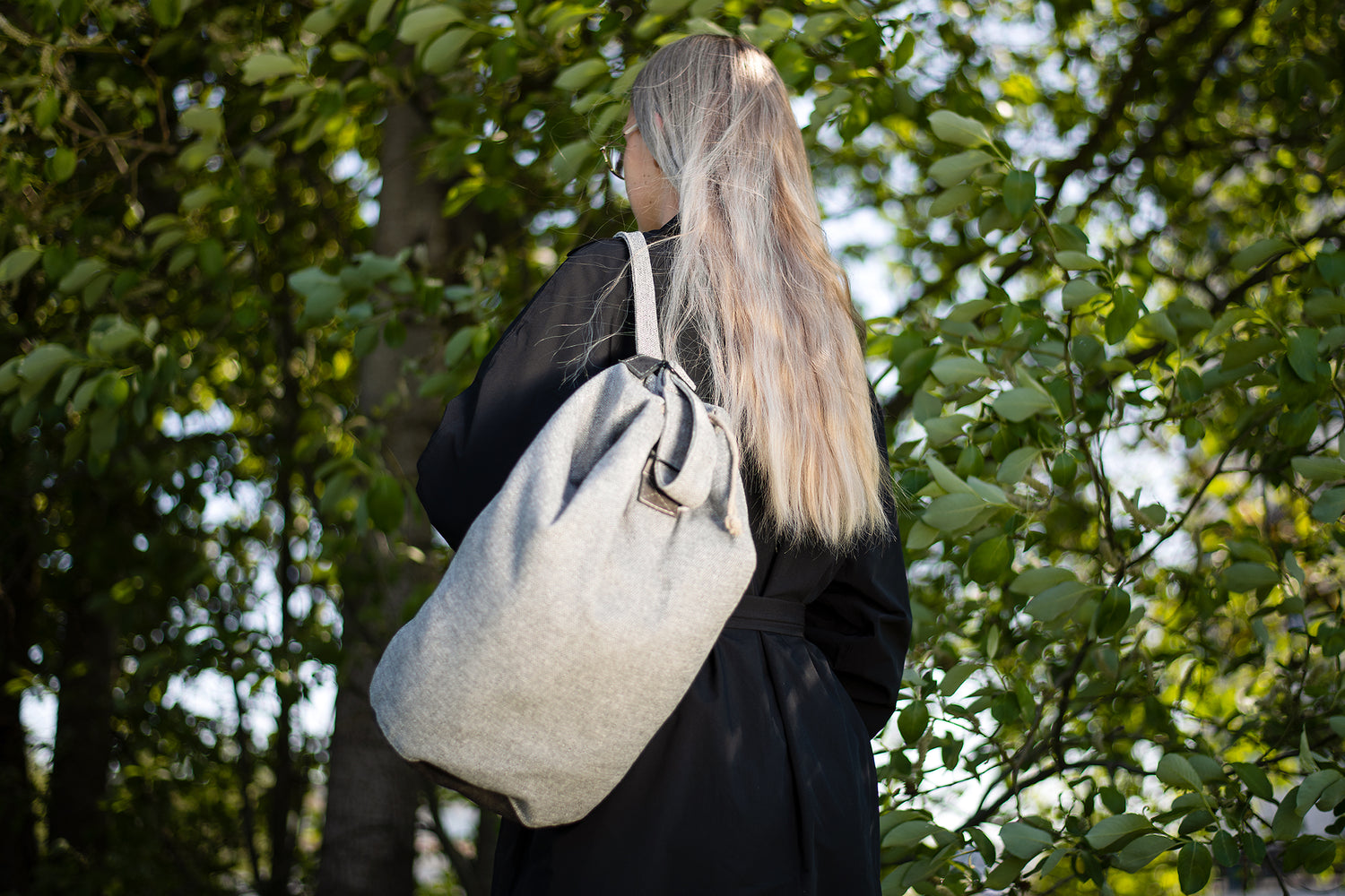 Mรคrss upcycled bag - Light Grey