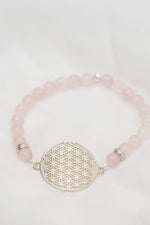 Flower Of Life Bracelet - Rose Quartz