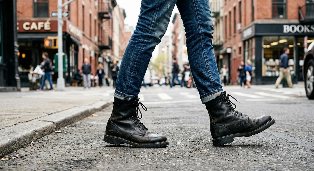 Combat Boots with Jeans