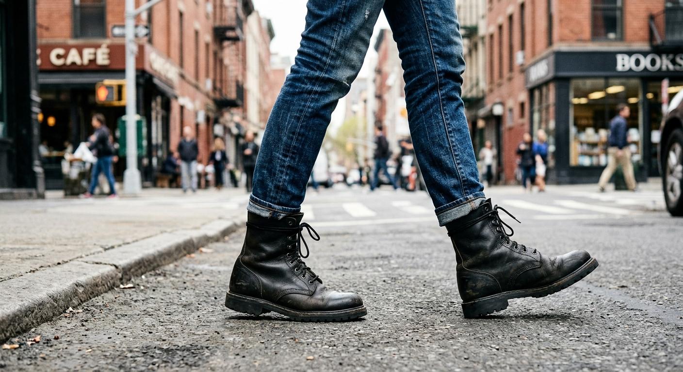 Combat Boots with Jeans
