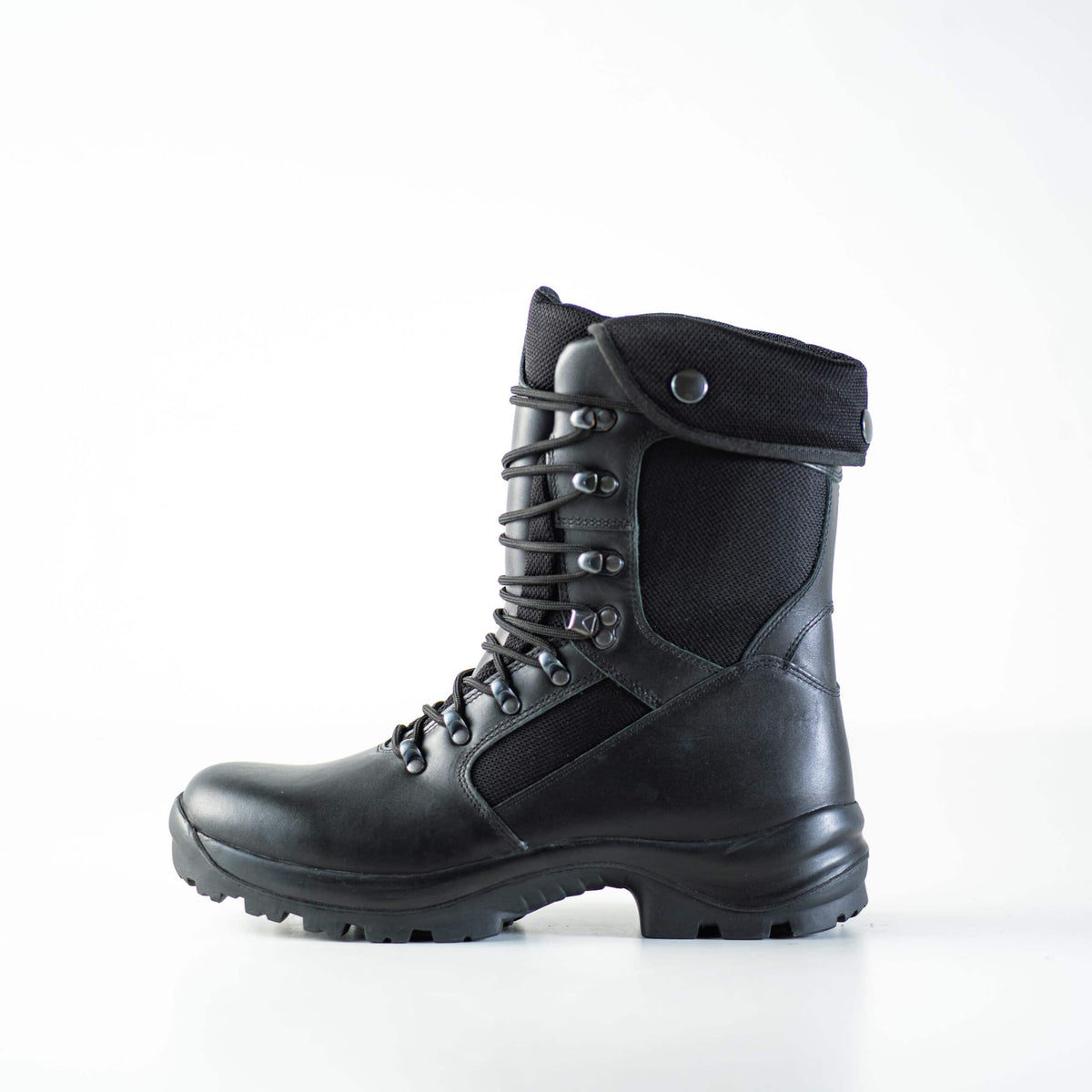 Winter boots in snow
