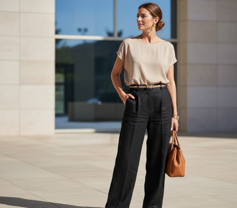 What to Wear with Black Linen Trousers