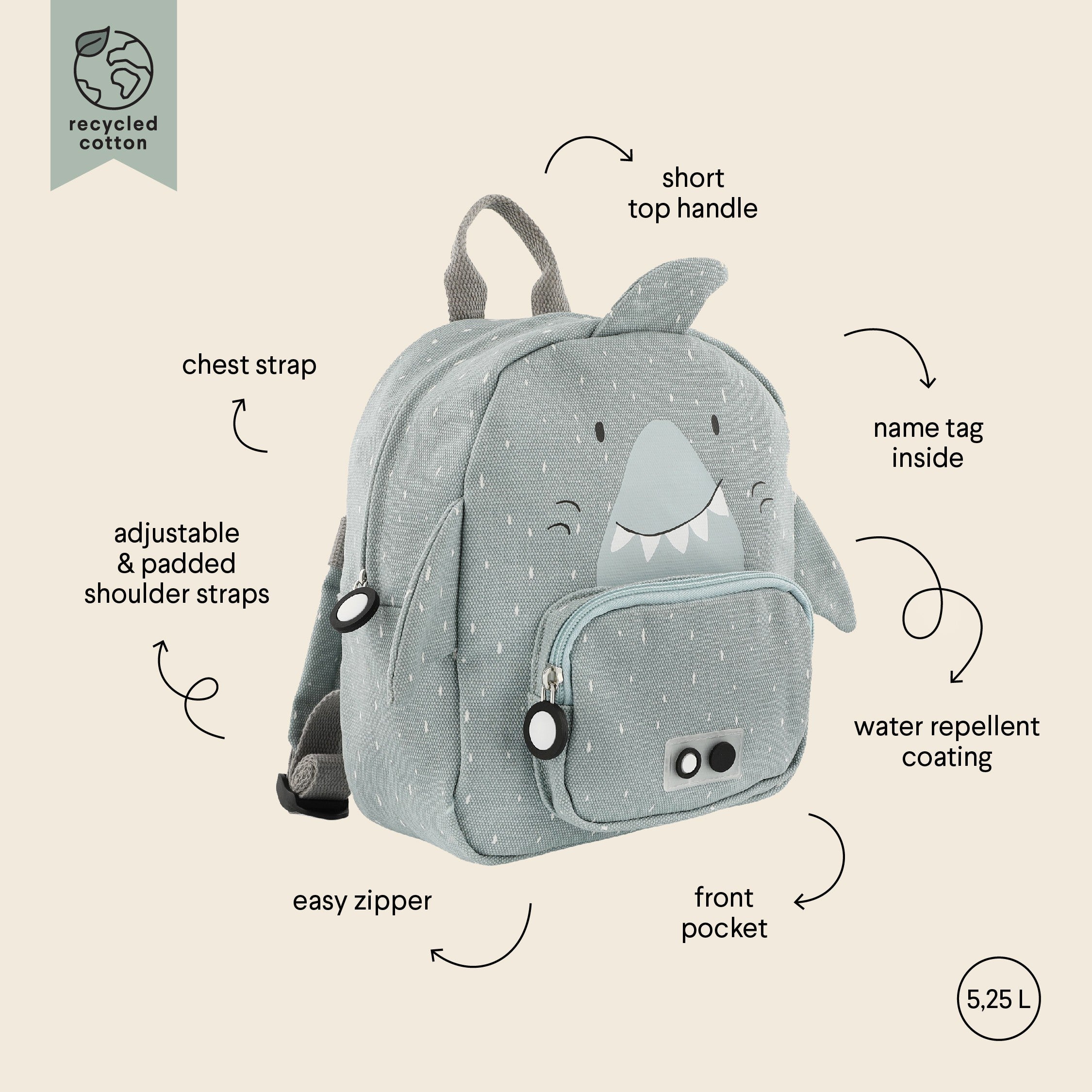 Kids Backpack Teddy - Beige