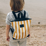 Kids backpack - Striped yellow and white