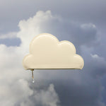 Leather Cloud Purse - Beige