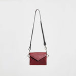 Handmade Leather Envelope Bag - Burgundy
