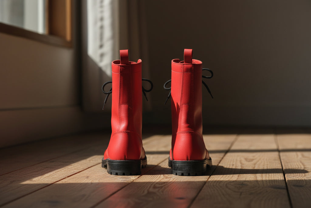 516, auch bekannt als High Aviator Boots – Rot