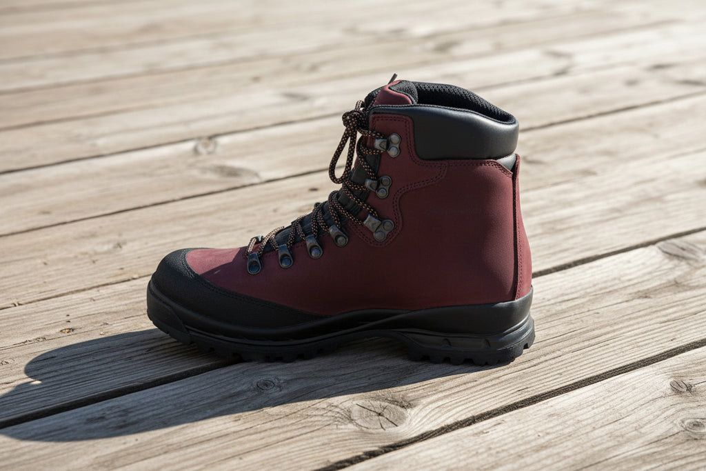 553P Botas de montaña burdeos