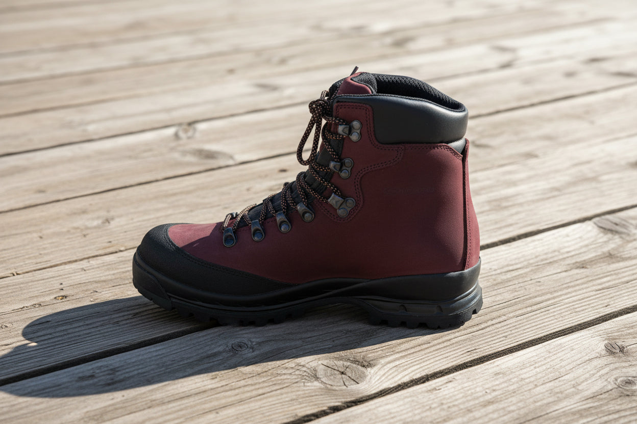 553P Botas de montaña burdeos