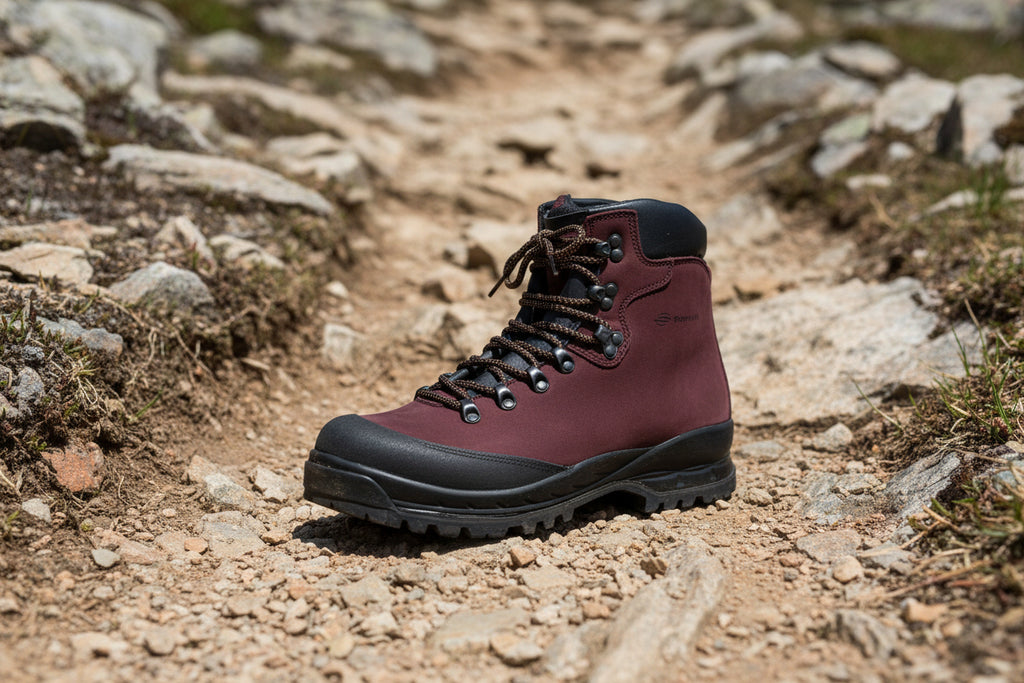 553P Botas de montaña burdeos