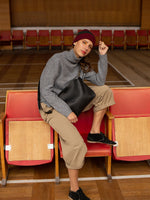 ROBIN Leather Handbag Large - Black