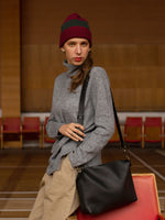 ROBIN Leather Handbag Large - Black