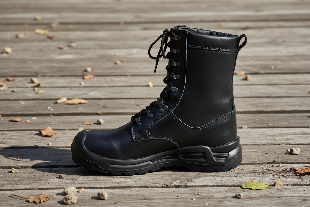 749402100 Botas de piel con suela Vibram