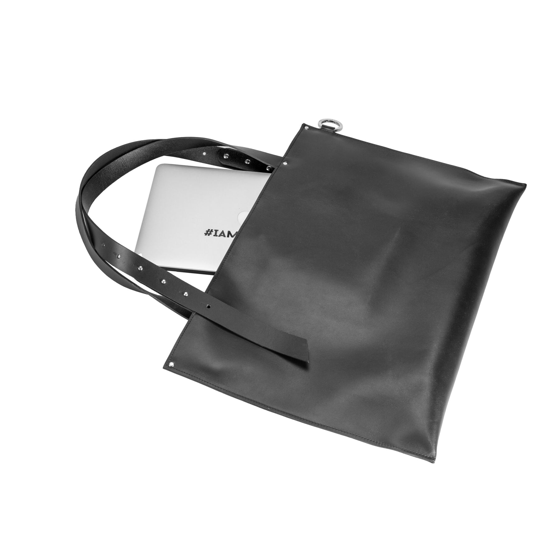 Large Handbag Adele - Genuine Black Leather