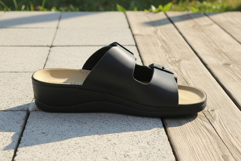 Anne Healed Sandals - Black