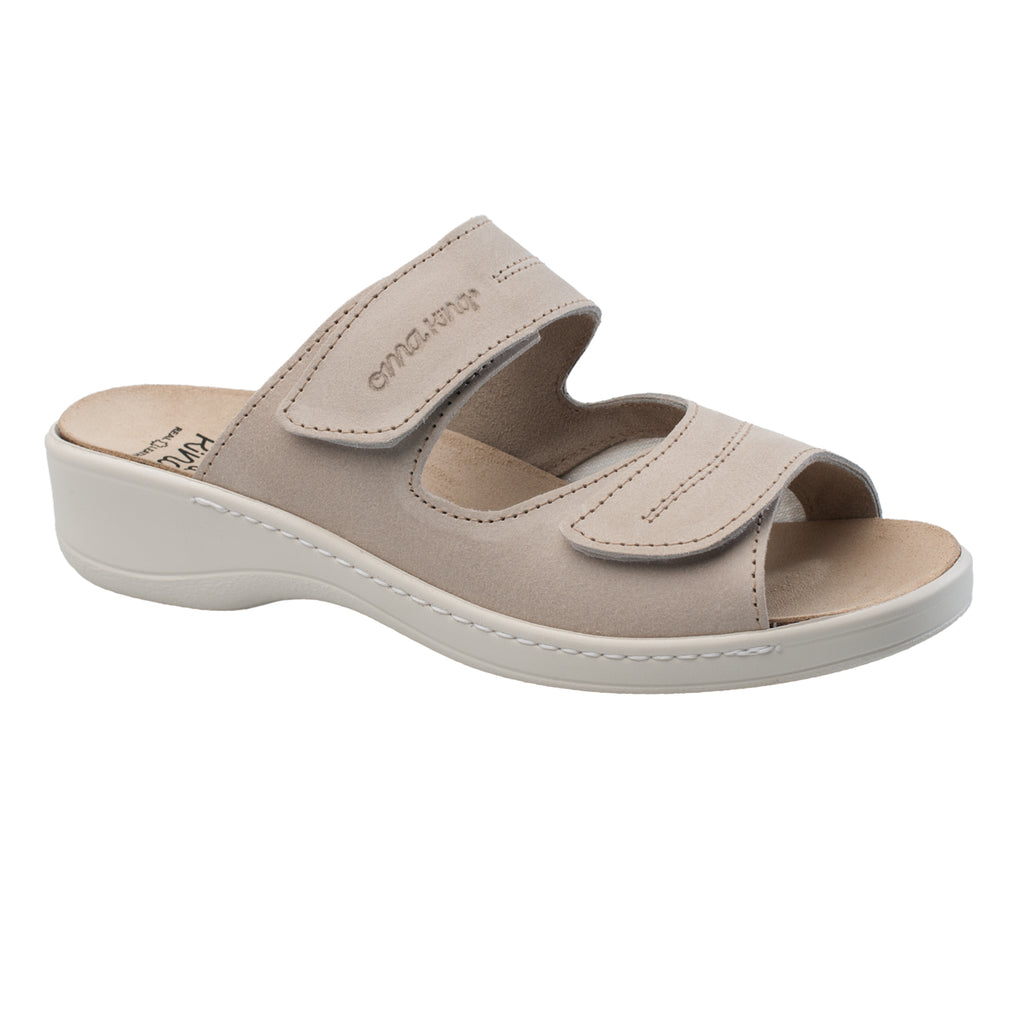 Professionelle, absatzgepolsterte Sandalen – Beige