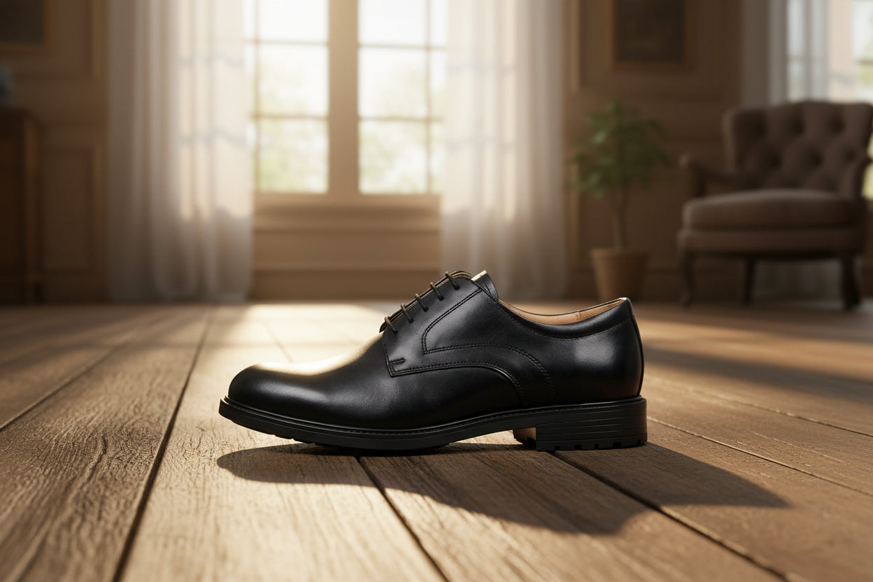 Classic Black Leather Shoes for Men