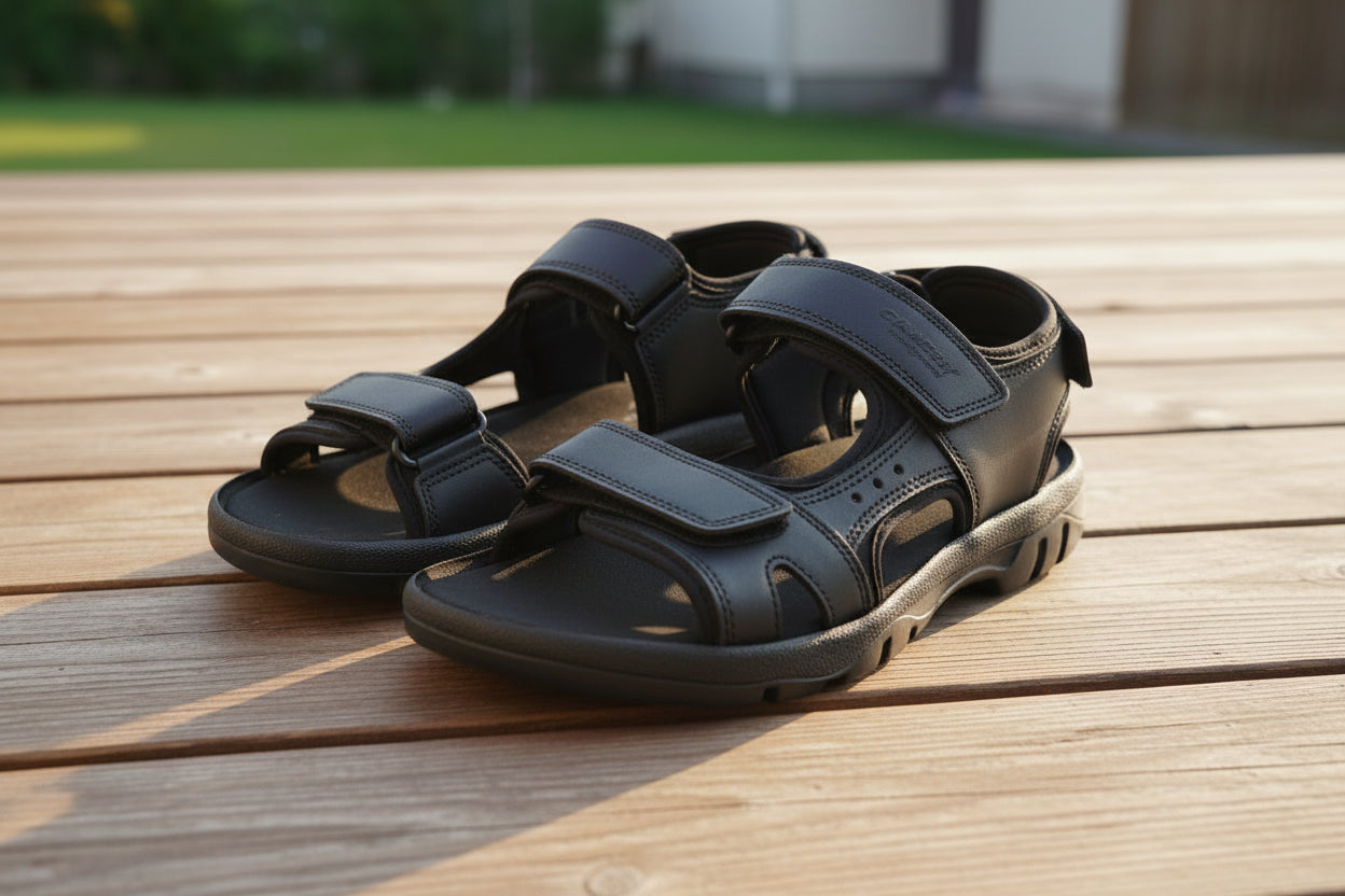 Lauri Leather Sandals - Black