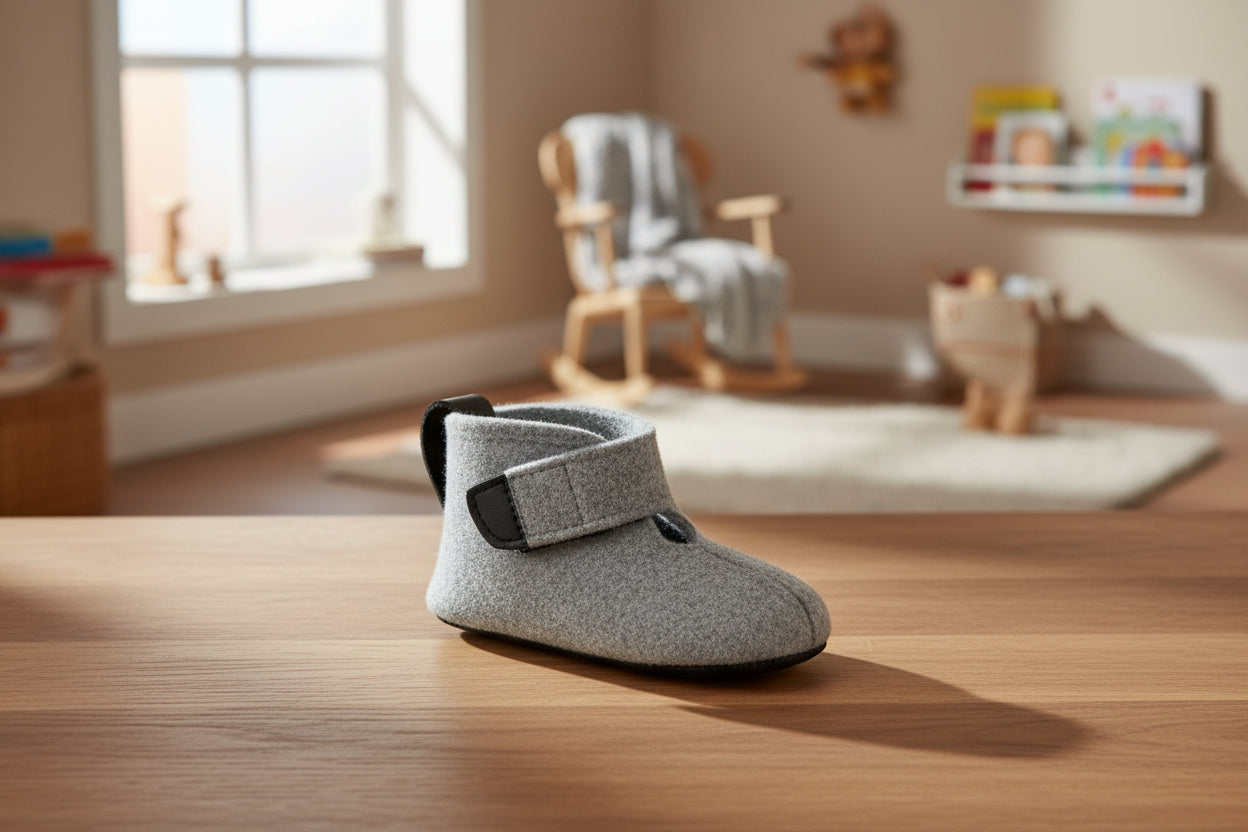 Pantuflas Infantiles Fieltro Natural KAKU