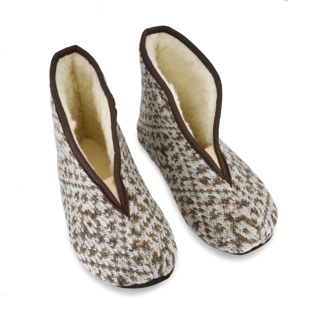 Hausschuhe aus Lammwolle Trolla - Beige