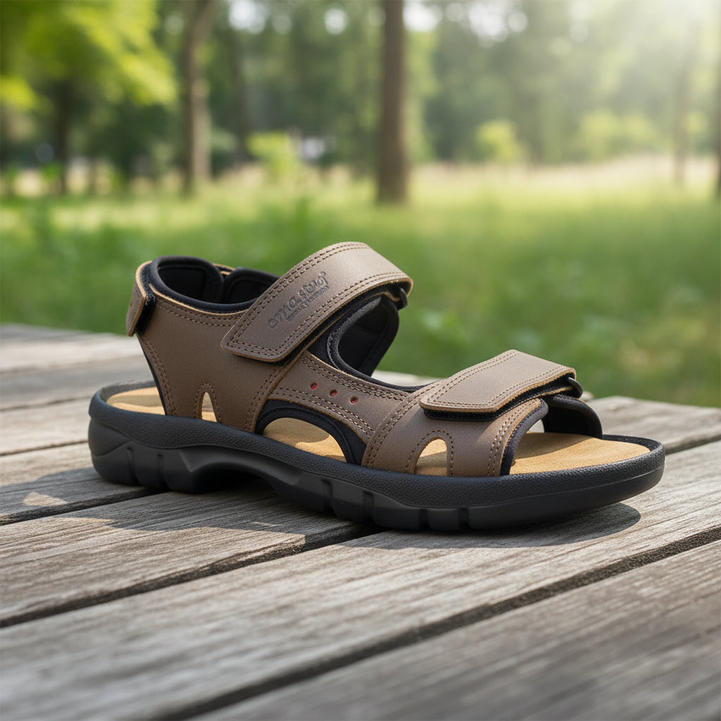 Sandalias Lauri de piel - Marrón