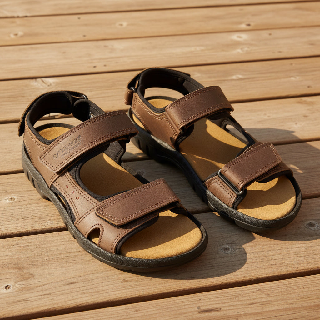 Sandalias Lauri de piel - Marrón
