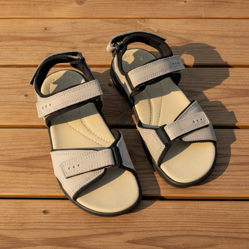 Liiva Sandalias de piel mujer - Gris