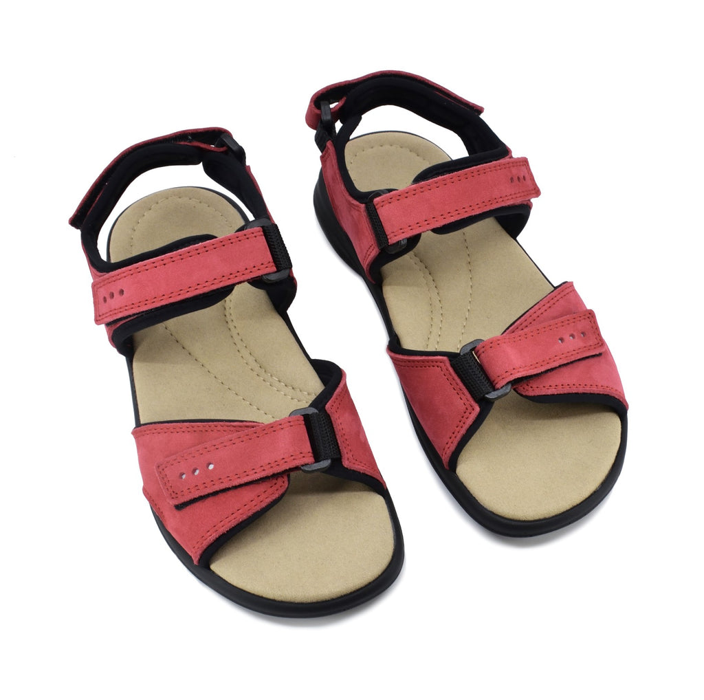 Sandales en cuir pour femmes Liiva - Rouge