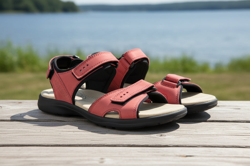 Liiva Sandalias de piel mujer - Rojo