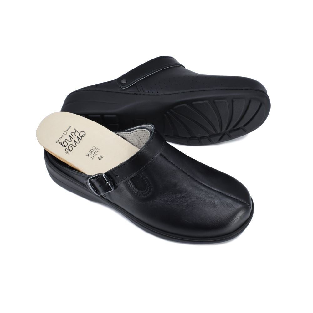 Loosu Geschlossene Ledersandalen - Schwarz