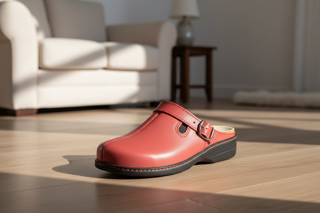 Loosu Sandalias De Piel Con Punta Cerrada - Rojo