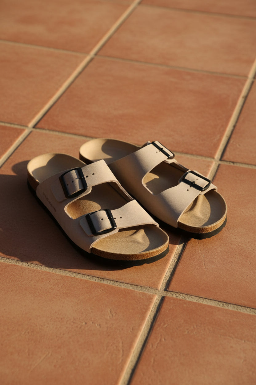 Meeliku Ledersandalen – Beige