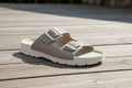 Sandalias Meeliku de Piel – Gris/Blanco