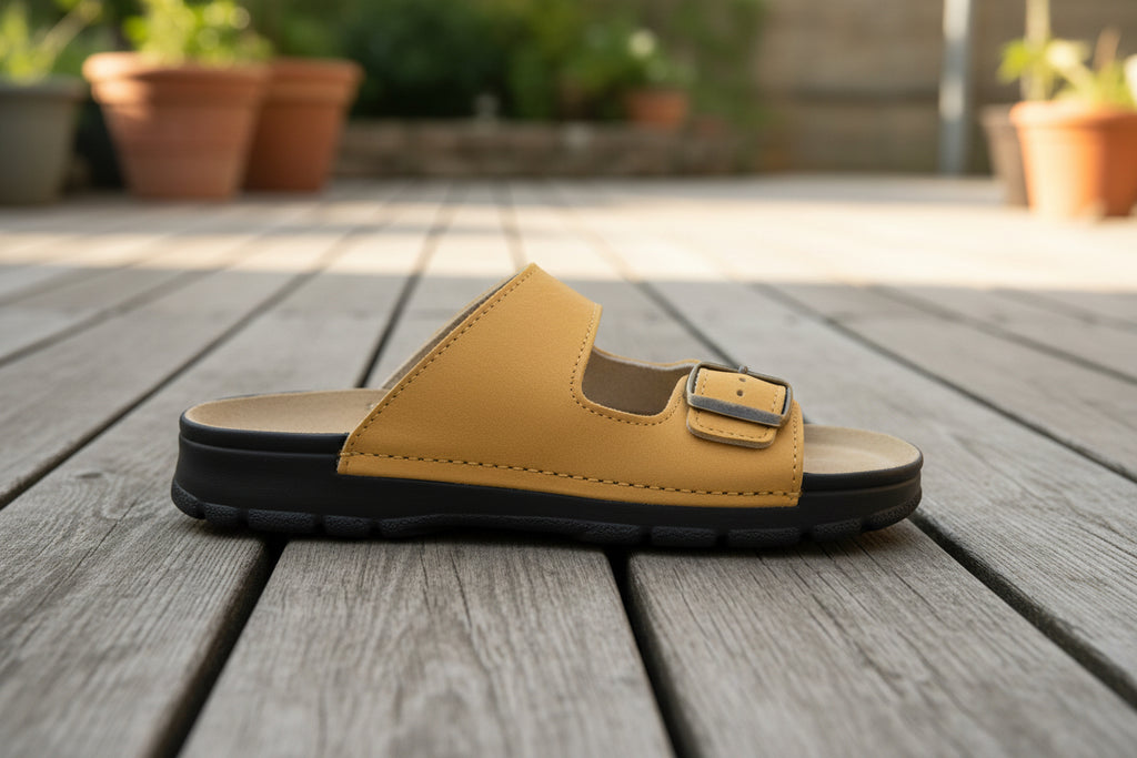 Sandali in pelle Meeliku – Nuovo giallo
