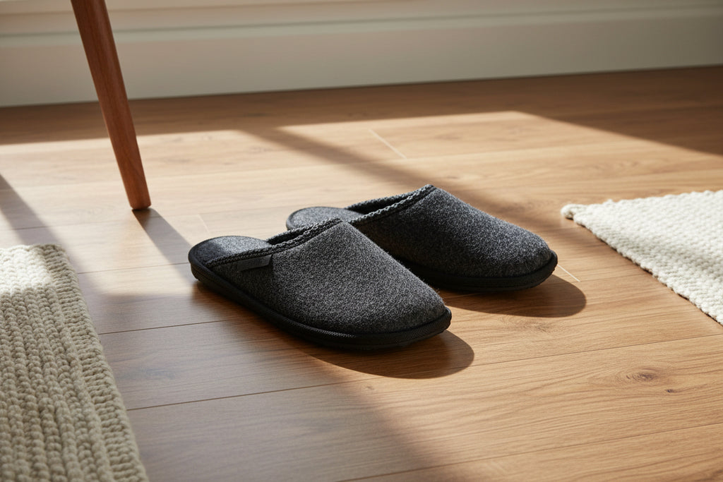 Pantuflas de Fieltro Natural Mustja