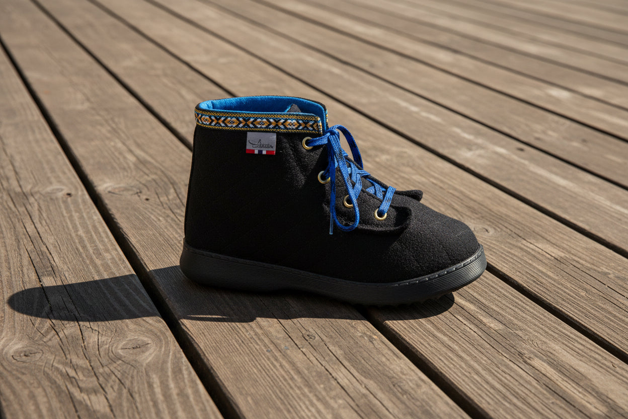 Botas de fieltro Nesna Lobben - Negro