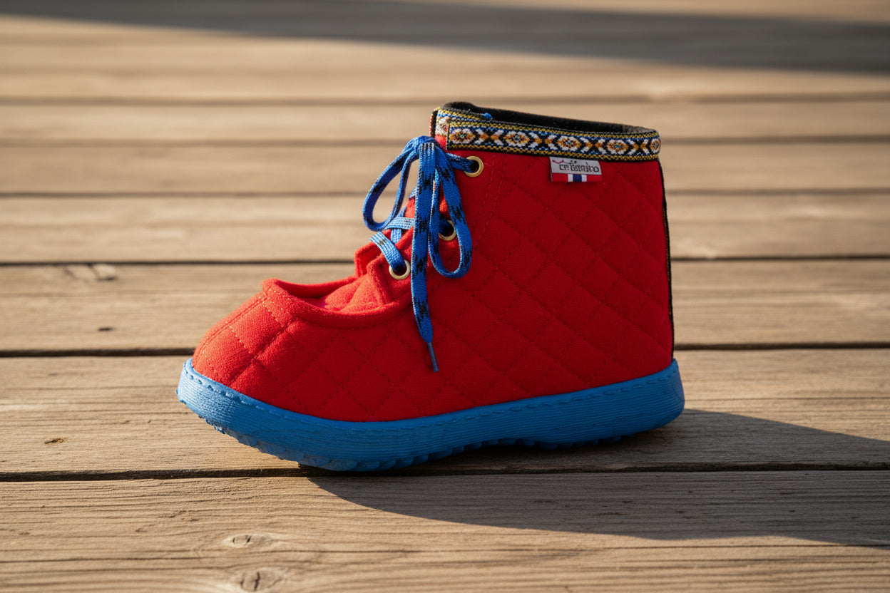 Botas de fieltro Nesna Lobben - Rojo