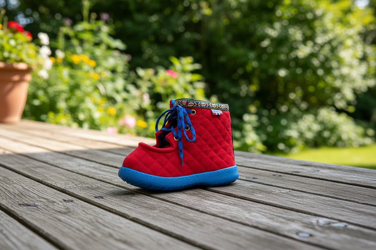Botas de fieltro Nesna Lobben - Rojo
