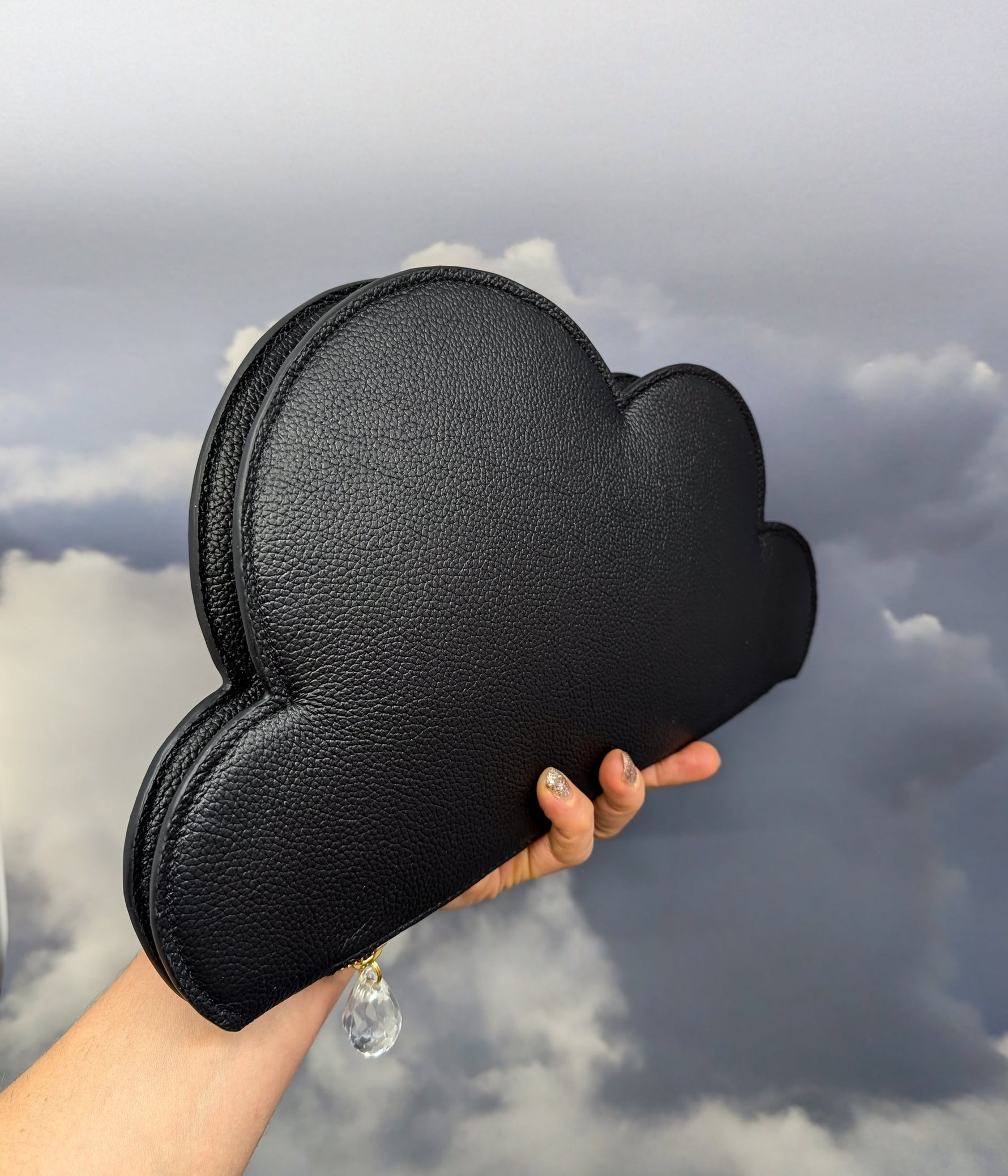 Leather Clutch Bag Cloud