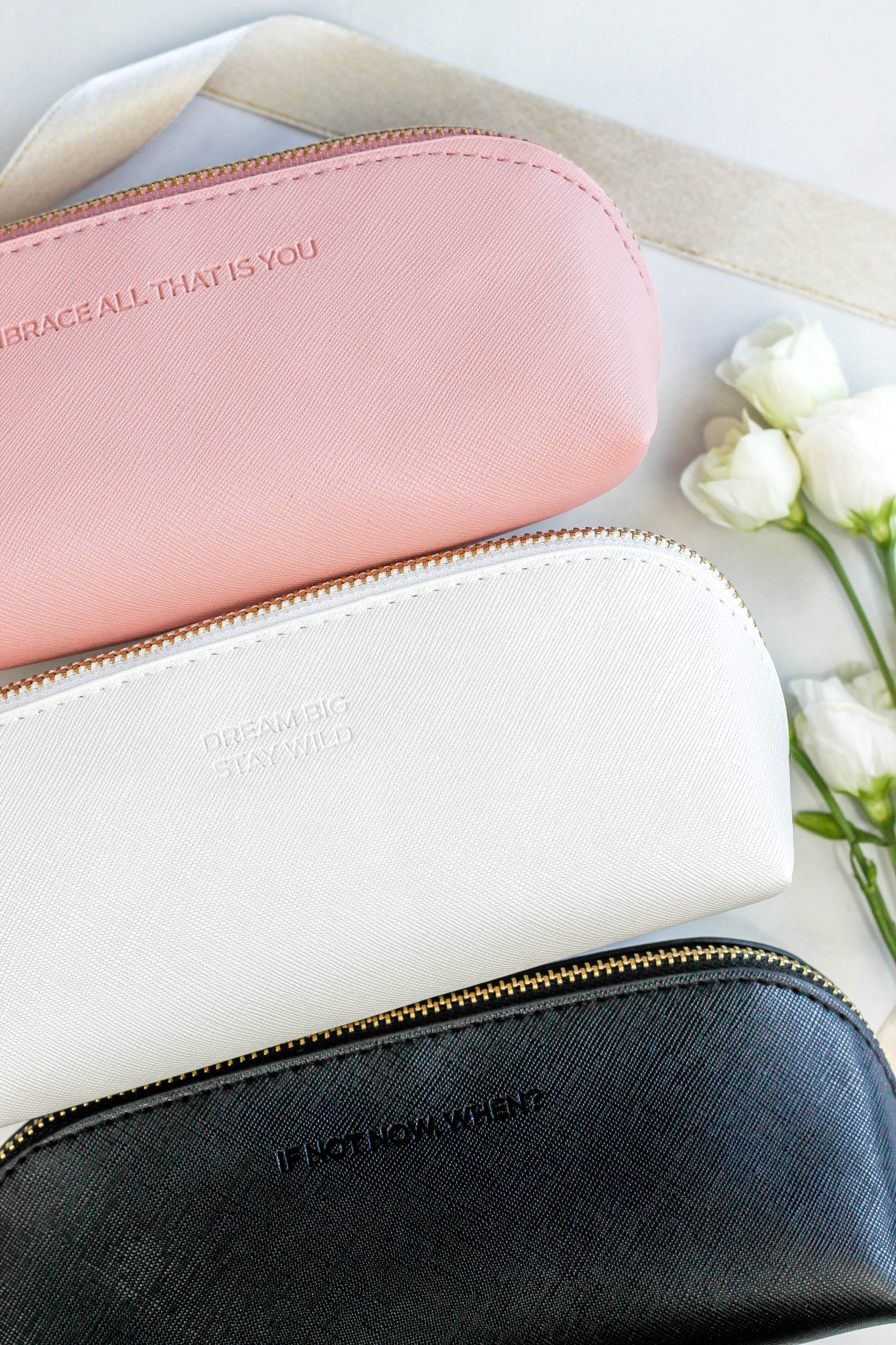 Pencil Case DREAM BIG, STAY WILD - White