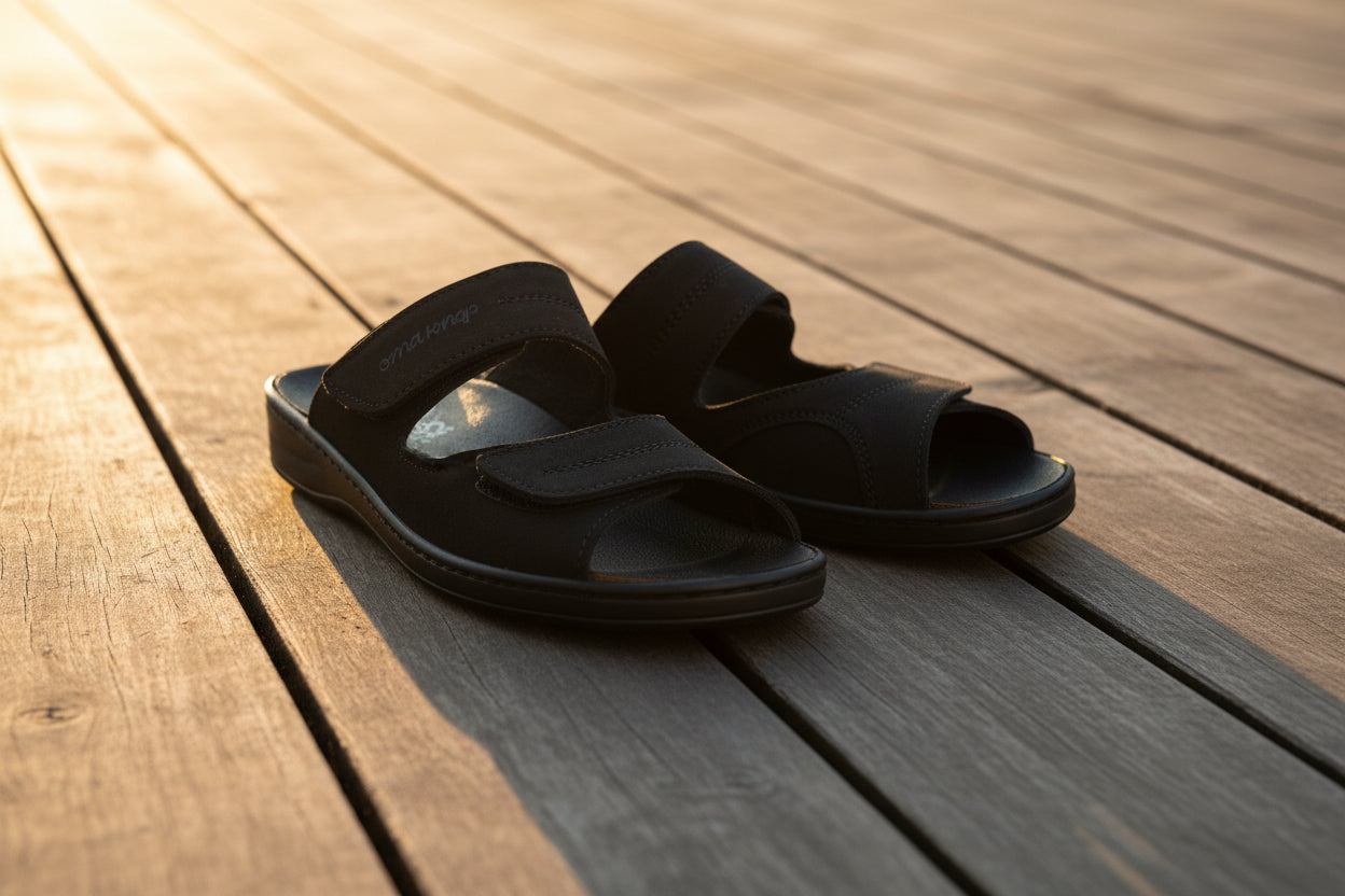 Sandalias con tacón acolchado Professional - Negro