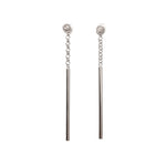 Stardust Falling Earrings - Rose Gold and Silver