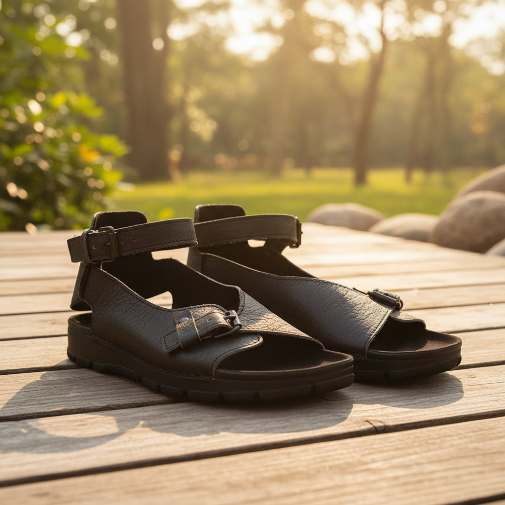 TOKU Atenas Sandalias Veganas - Negro
