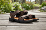 Tiidu Leren Sandalen - Bruin