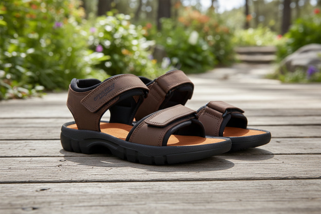 Tiidu Leren Sandalen - Bruin