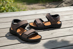 Tiidu Leren Sandalen - Bruin