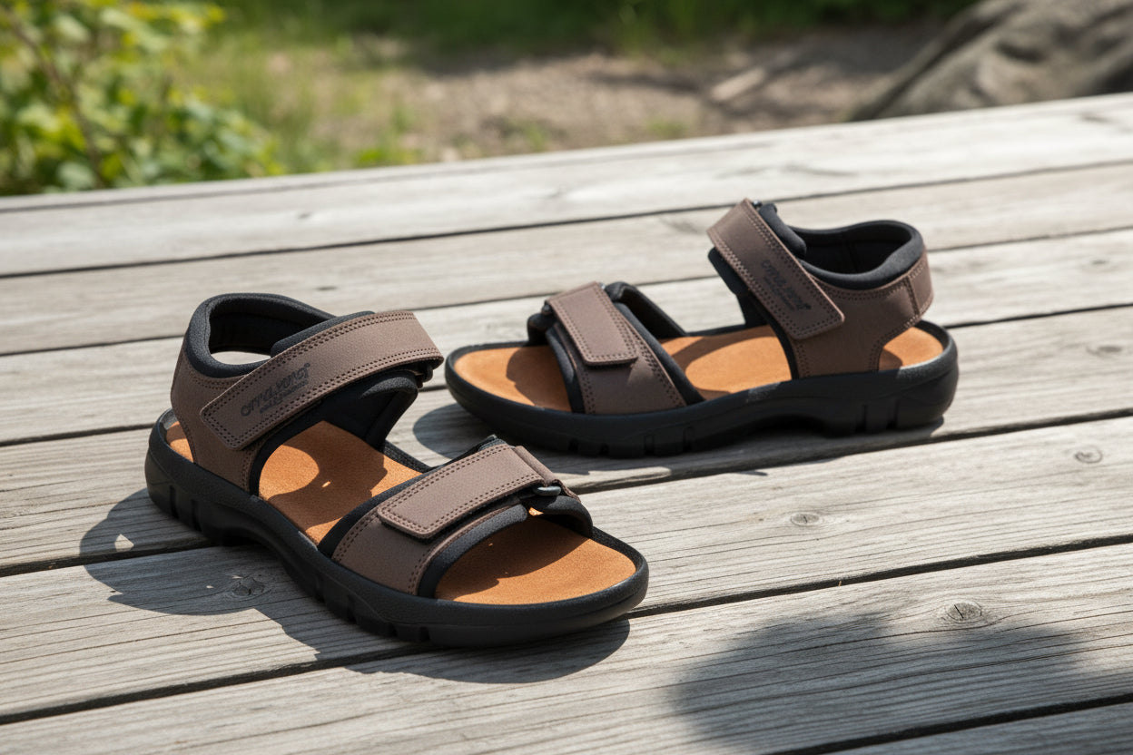 Tiidu Leren Sandalen - Bruin