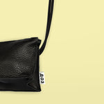 Handmade Leather Bum Bag - Black and Black