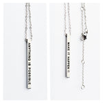 Necklace with Pendant - Make it Happen / Anything is Possible